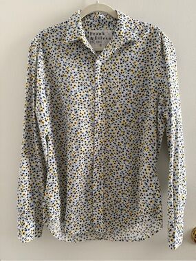 Frank and Eileen Button Up Multicolor Floral Don Shirt Italian Cotton Small